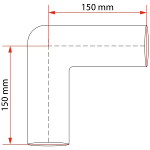 Silikonslang 13Mm 90 Vinkel 150X150
