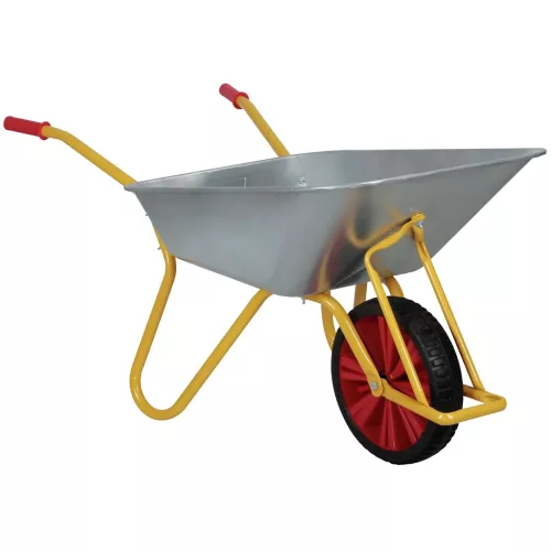 Skottkärra 100L Galv Pu Flat Platt