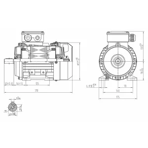 Elmotor 400V 3Kw 24X50Mm B3