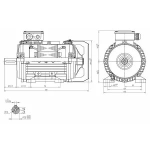 Elmotor 400V 4Kw 28X60Mm B3