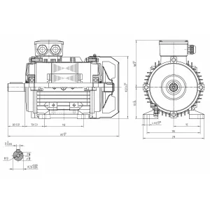 Elmotor 400V 5,5Kw 28X60Mm B3