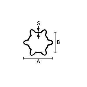 Profilrör Yttre Stjärna V10 71,5X57,5X5Mm Härdad