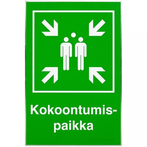 Skylt Kokoontumispaikka Aluminium 200X300
