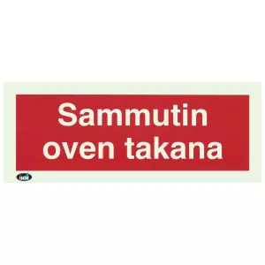 Skylt Sammutin Oven Takana 200X80