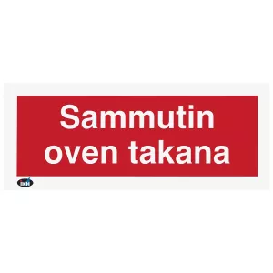 Skylt Sammutin Oven Takana 200X80