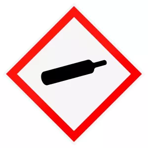 Faropiktogram Gaser Under Tryck Dekal 100X100Mm