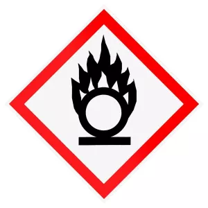 Faropiktogram Oxiderande Dekal 100X100Mm