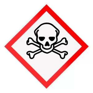 Faropiktogram Giftiga Ämnen Dekal 100X100Mm