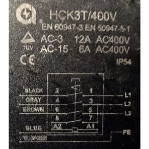 Brytare On/Off Hck3T 12-6A 400V 72Cm