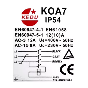 Brytare Koa7/400V 12A