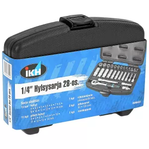 Hylsnyckelsats 1/4" 28 Delar 4-14Mm Lång Och Kort