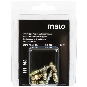 Smörjnippel Rak M6X1 10St
