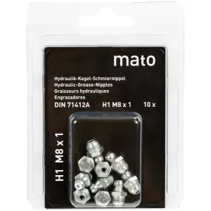 Smörjnippel Rak M8X1 10St