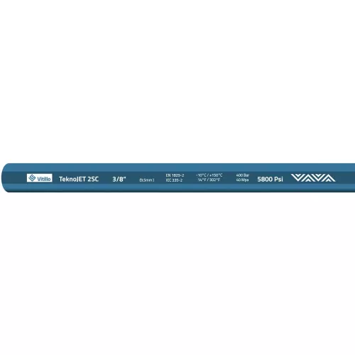 Högtrycksslang 2Sc-3/8 400Bar 150C Blå