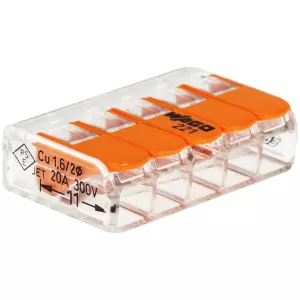 Kopplingsklämma Wago 221 5-Pol 5St