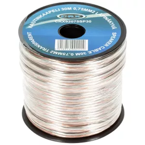 Högtalarkabel 30M 0,75Mm2 Transparent
