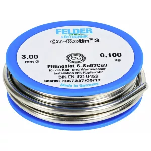 Lödtenn Sn97/Cu3 3,0Mm / 100G Din29453