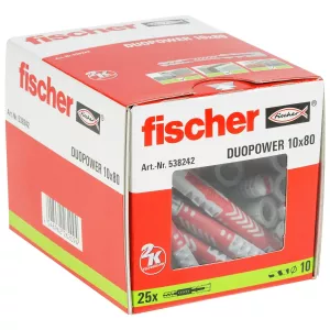 Nylonplugg Duopower 10X80 25St