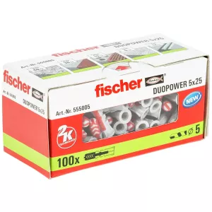 Nylonplugg Duopower 5X25 100St