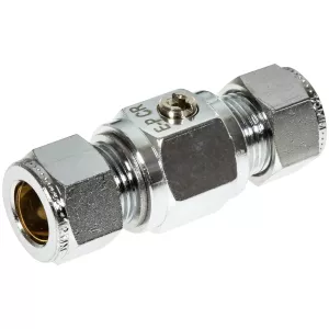 Kulventil Med Klämringskoppling 15X10