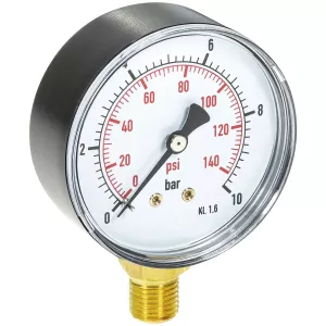 Manometer 64Mm 1/4X10Bar