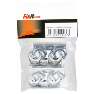 Rörklämma Kromat 2-Delar 12Mm 4 St