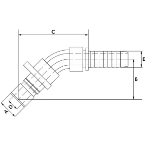 Weo Plug-In 13Mm-3/8 45 Presskoppling