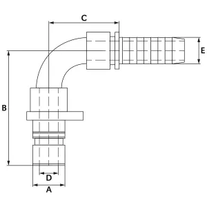 Weo Plug-In 16Mm-1/2 90 Presskoppling