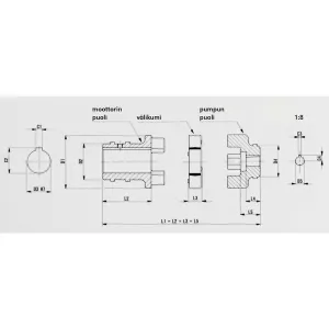 Flexibel Kopplingssats 3-Serie 86Mm He30 P+M+Gummi