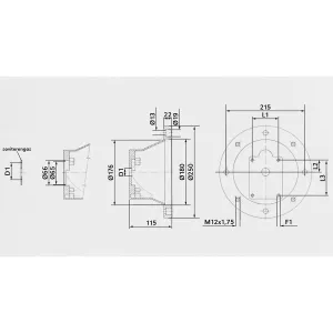 Mellanstycke Fläns 250 Hl9Sl Grupp-2 Pump/Motor