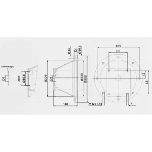 Mellanstycke Fläns 300 Hl12 Grupp-2 Pump/Motor
