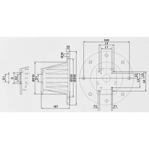 Mellanstycke Fläns 350 Hl15 Grupp-2 Pump/Motor