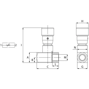 Strypventil 3/4 80L 350Bar