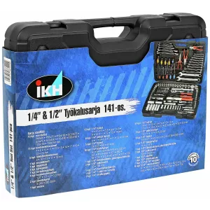 Verktygssats 1/4" Och 1/2" 141 Delar
