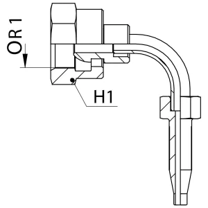 Skruvkoppling Bsp 3/8-3/8 90 Inv.Gänga