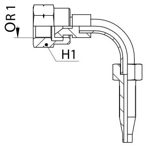 Skruvkoppling Jic 3/4-3/8 90 Inv.Gänga