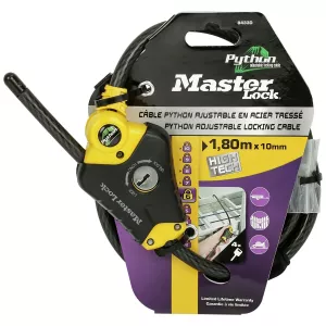 Låsvajer 10Mm/1,8M Med Reglerade Nyckel