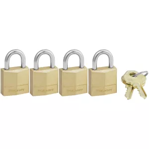 Hänglås 20Mm 4St Mässing
