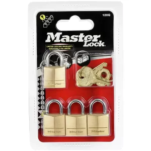 Hänglås 20Mm 4St Mässing