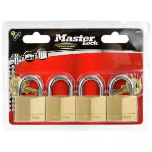 Hänglås 40Mm 4St Mässing