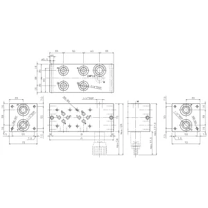 Cetop 3/Nk6 3/8 Montageplatta 2-Sektion Ventil