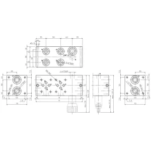 Cetop 3/Nk6 3/8 Montageplatta 4-Sektion Ventil