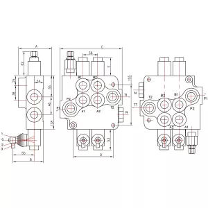 Riktningsventil 1/2 80L 1-Spole Dubbelverkande