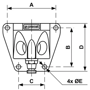 Konsolkoppling 2X1/2 Bsp Inv Pps1