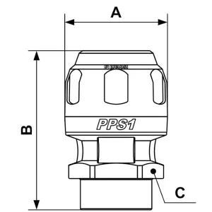 Standardkoppling 40Mm-1.1/2 Bsp Inv Pps1