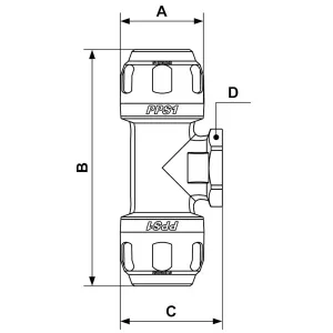 T- Skarvkoppling 40Mm- Skarvg3/4 Inv Pps1