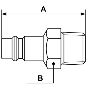 Snabbkoppling Nippel R1/4 Utv Erp07 2St