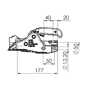 Kulkoppling 3000Kg Ak301 50Mm Rund