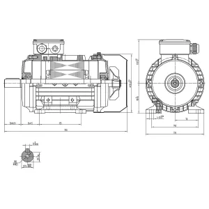 Elmotor 400V 2,2Kw 1400Rpm 24X50Mm B3