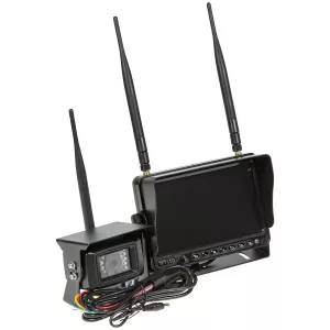 Backkamera Set Trådlös 12V/24V 7 Tums Quad